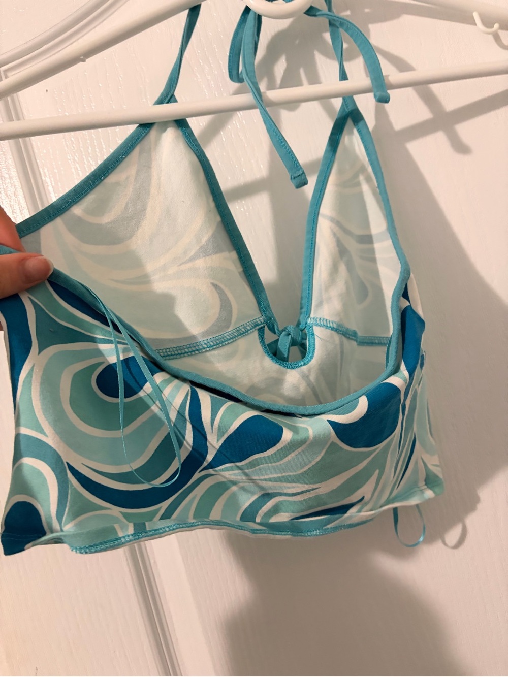 Blue Patterned Garage Halter Top - Picture 2 of 3